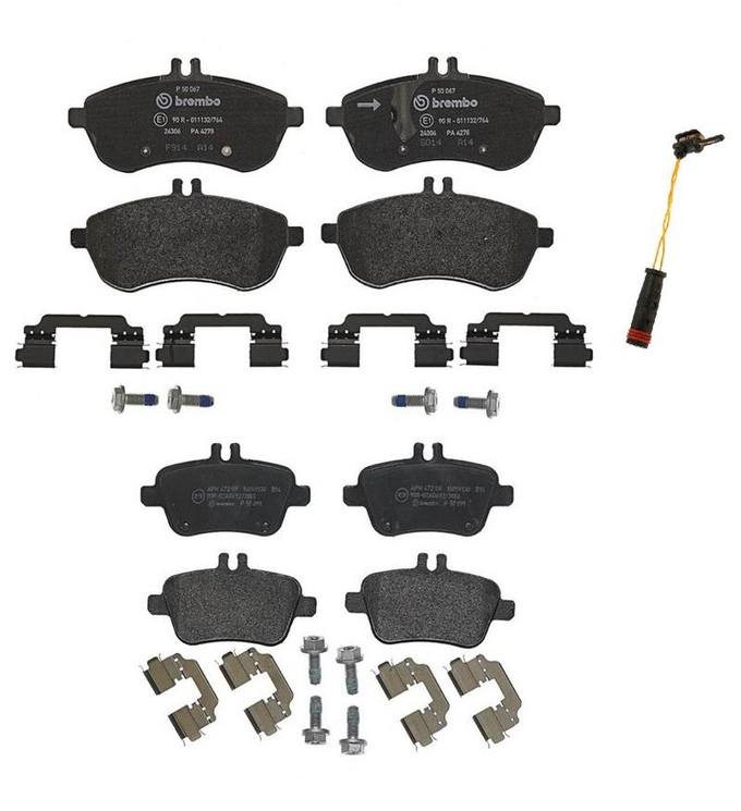 Mercedes Brakes Kit - Brembo Pads Front and Rear (Low-Met) 2115401717 - Brembo 1630893KIT